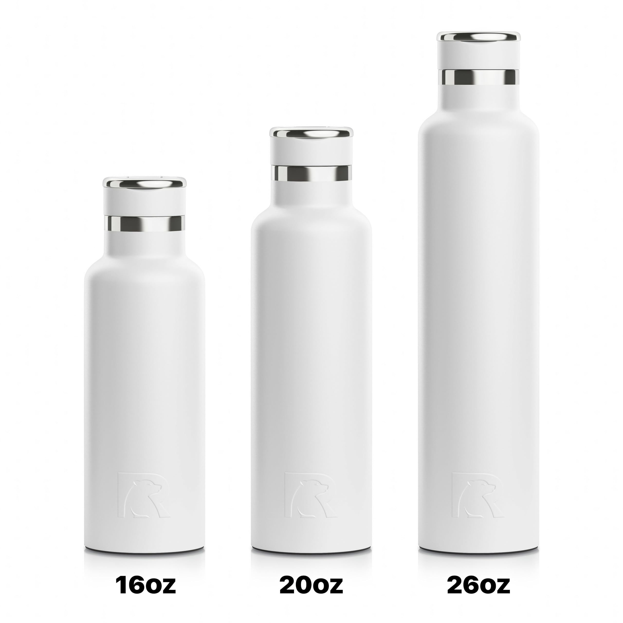 RTIC 26oz Journey Water Bottle, Ceramic Lined, White