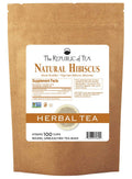 The Republic of Tea Natural Hibiscus Super Refill Herbal Tea, 100 Count