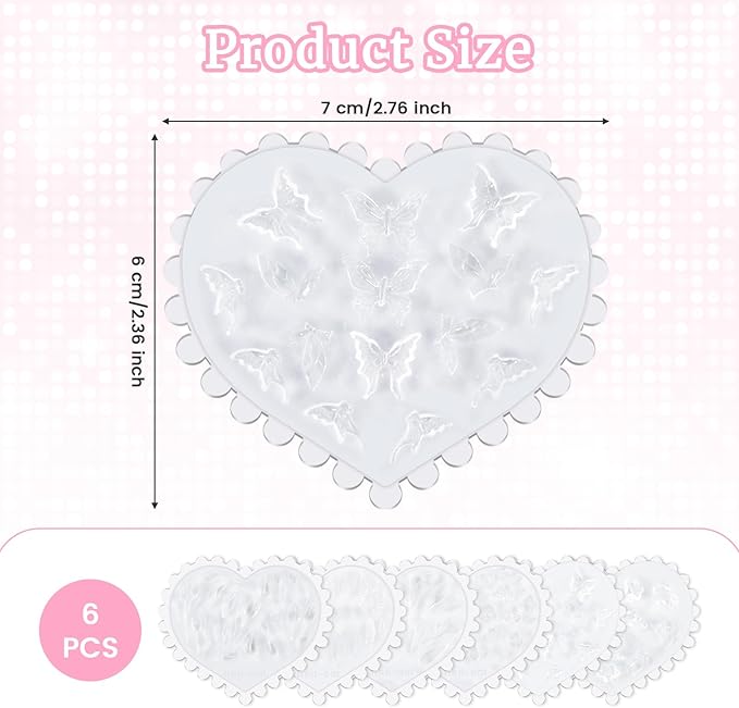 6 Pcs Polymer Clay Molds, Polymer Clay Cutters Molds for Crafts Air Dry Earrings Tools, Jewelry Mini Silicone Resin Flower Molds, Epoxy Polymer Clay Earring Cutters Shapes Making Kit Extruder