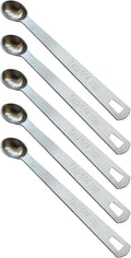 5PCS 1/4 Teaspoon(1/4tsp, 1.25 ml, Tad) Single Tiny Measuring Spoon, Small Individual Stainless Steel Measure Spoons Only