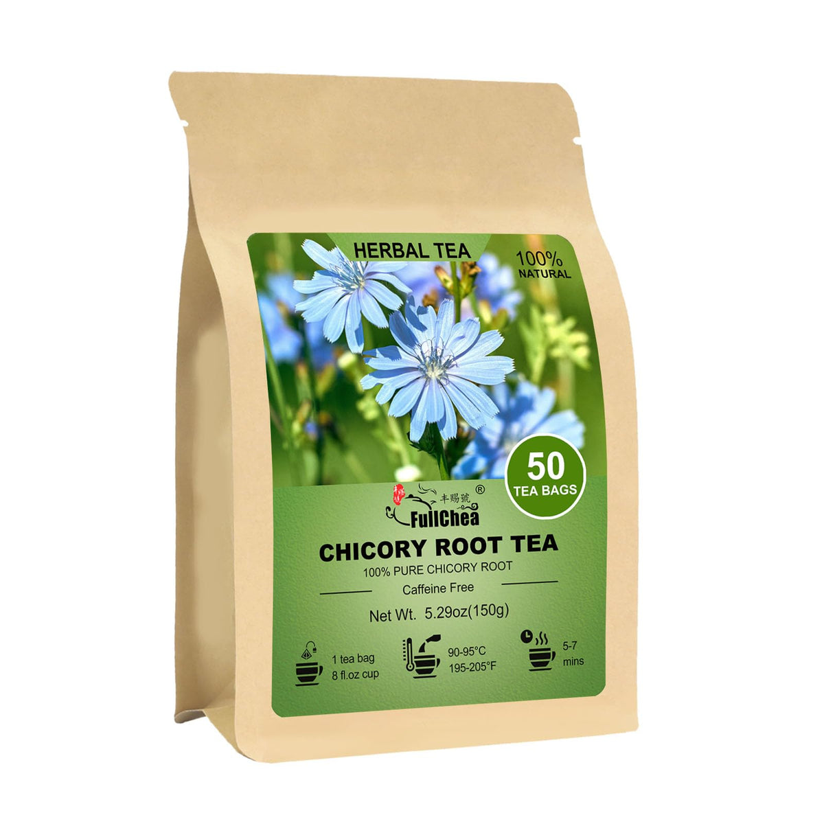 FullChea - Turmeric Ginger Cinnamon Tea Bags, 120 Count, Dried Herbal Blend