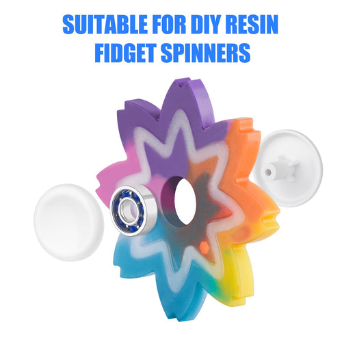 16 Pack Fidget Spinner Bearing and Cap Replacement Set, Chrome Steel Bearing Balls, High Speed 13mmx7mmx4mm Bearings Single Sealed Small Bearings for Fidget Spinner