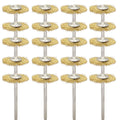 20PCS T-Shaped Brass Wire Brushes - Metal Rust Removal, Cleaning, and Polishing - 22mm Diameter, 1/8″ (3mm) Shaft - Removes Burrs and Oxide Layer - Handles Rough Surfaces - Rotary Tool Accessories