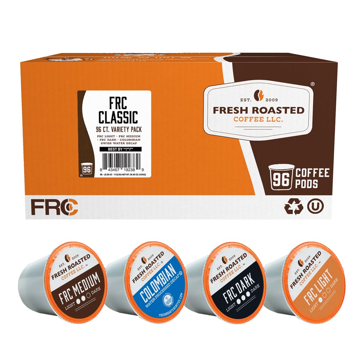 Fresh Roasted Coffee, Organic Bali Blue Moon K-Cup Pods for Keurig Brewers, Medium Roast, USDA Organic, Kosher, 24 Count (Pack of 3)