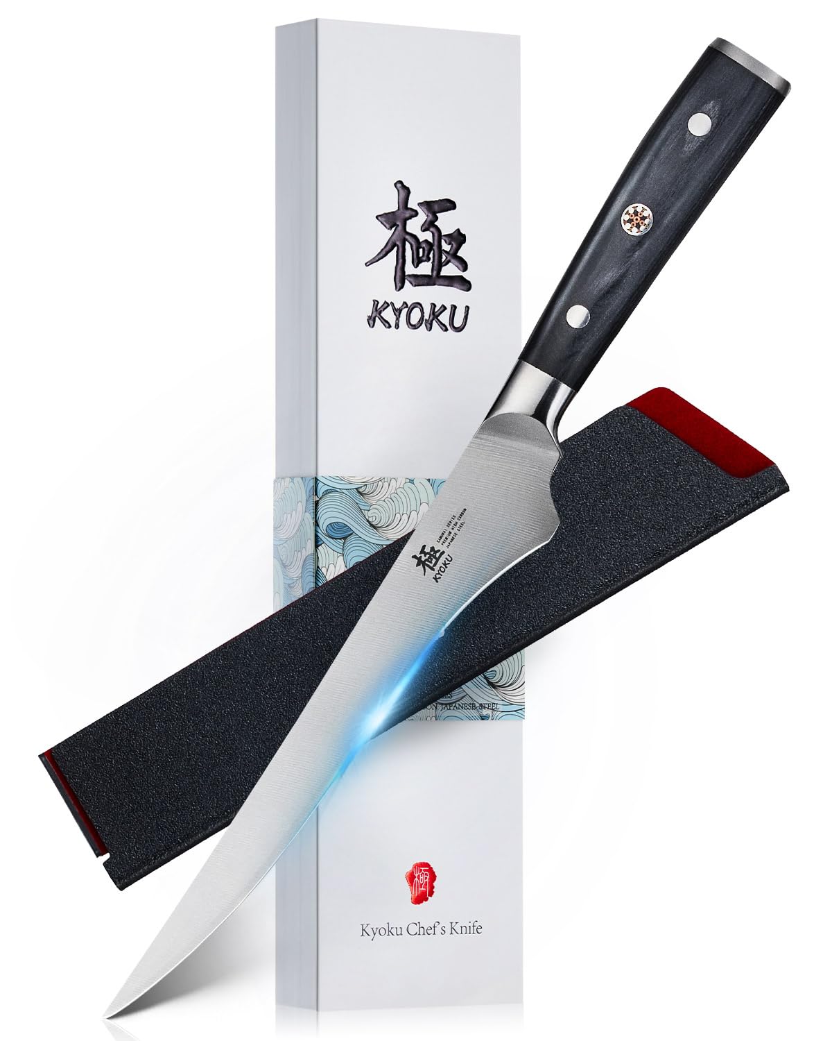 KYOKU 8" Chef Knife - Japanese High Carbon Steel Meat Vegetable Knife