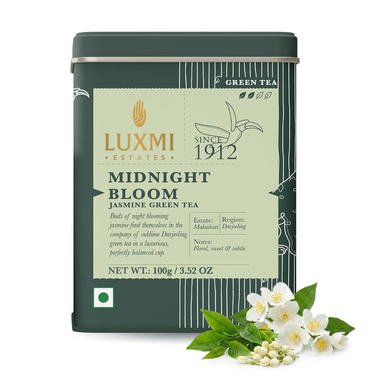 Luxmi Estates - Indian Passion 50g, 1.76 Oz loose tin caddy, Herbal tea