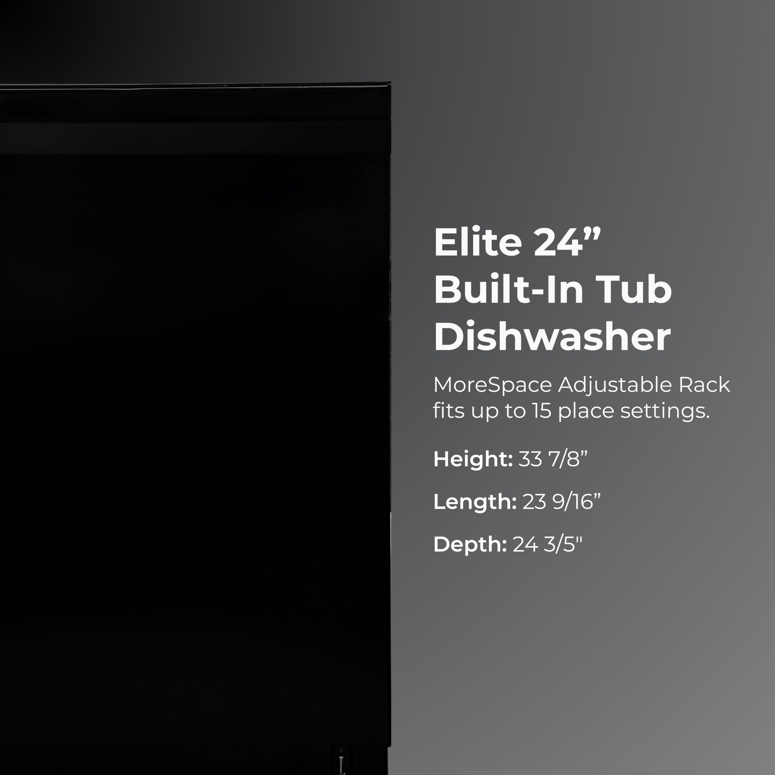 Kenmore Elite 24" Built-In Dishwasher - Black