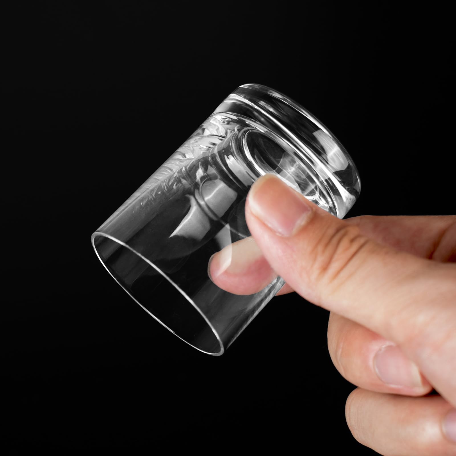 KAMMAK Shot Glasses Set of 2, Clear Espresso Shot Glass with Heavy Base
