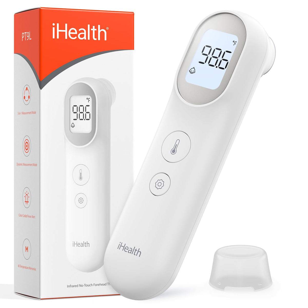 iHealth Infrared Digital Thermometer for Adults, Baby, PT9L White