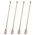 BURLIHOME Coffee Stir Sticks,7.48" Dual-ended Mixing Spoons,Rose,4-Pack