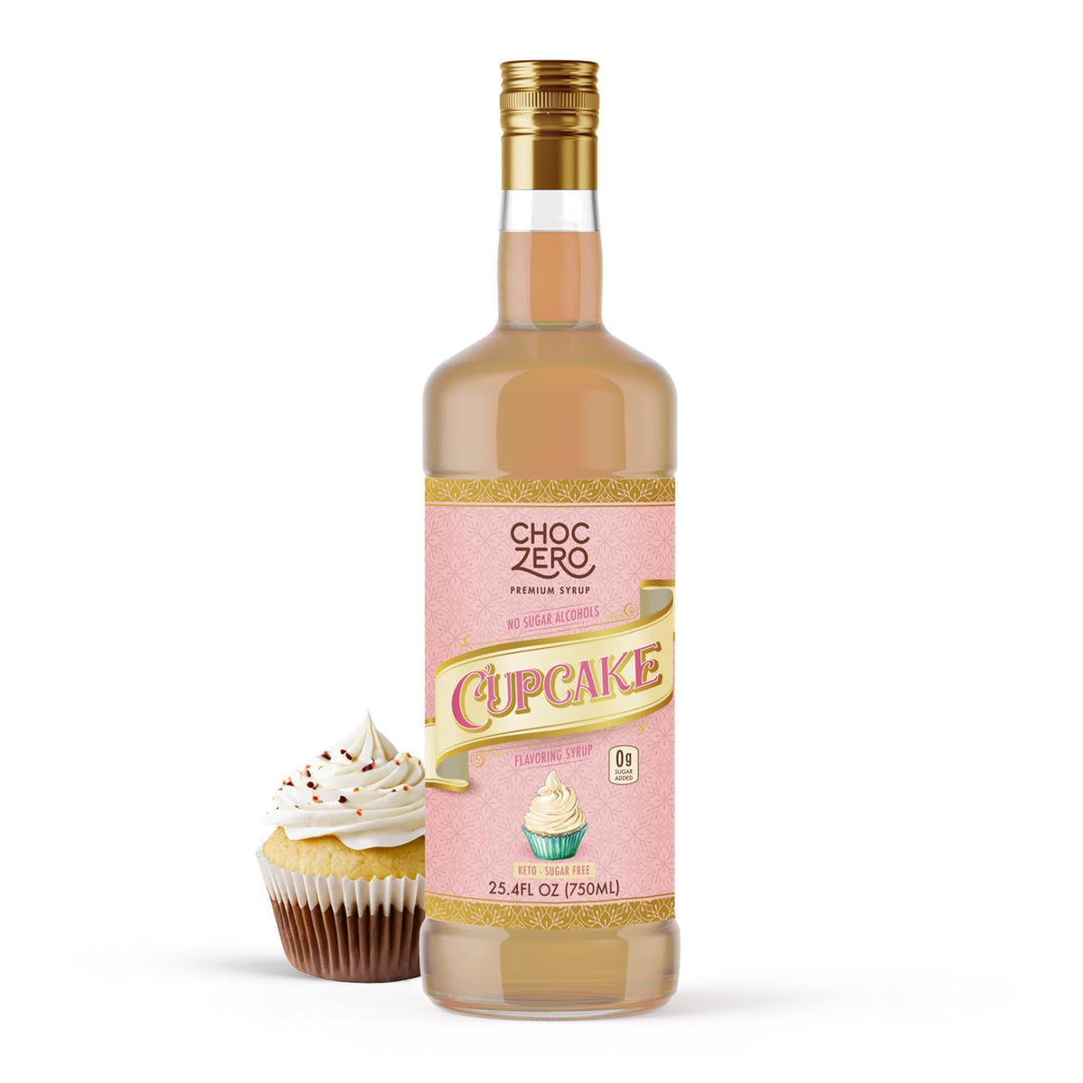 ChocZero Sugar Free Vanilla Coffee Syrup, 25.4 fl oz