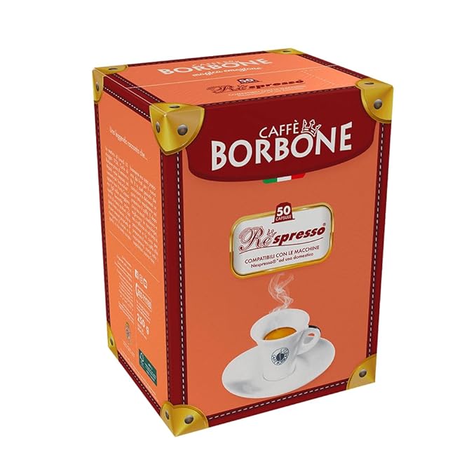 Caffe Borbone Nespresso Compatible Coffee Pods, Gold Blend, Freshly Roasted and Packaged in Italy - 50 Individually Wrapped Coffee Pods - NOT Compatible with Vertuo