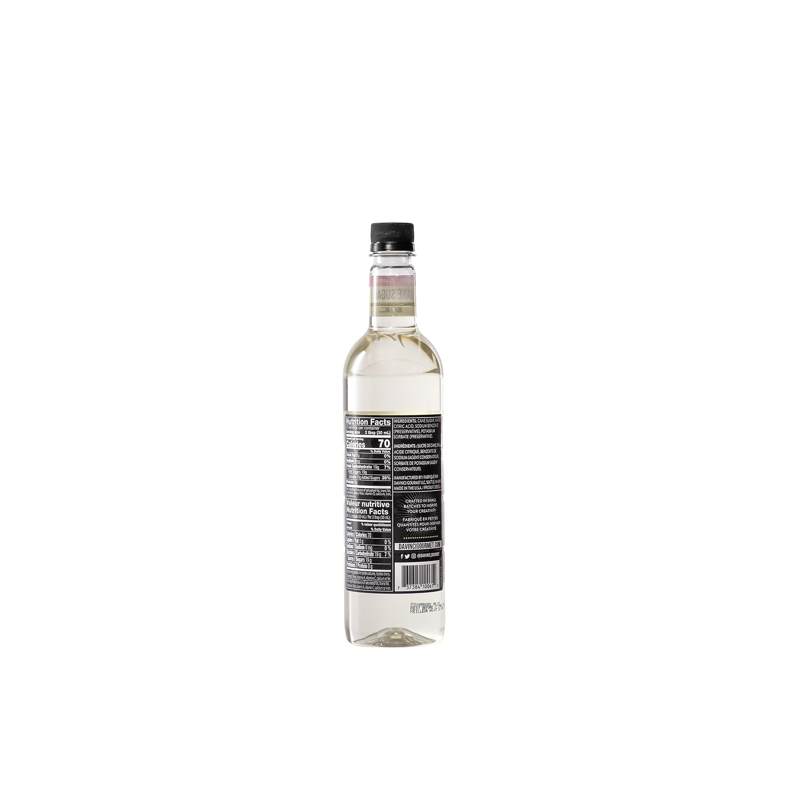 DaVinci Gourmet Classic Cane Sugar Syrup, 25.4 Fluid Ounces (Pack of 1)