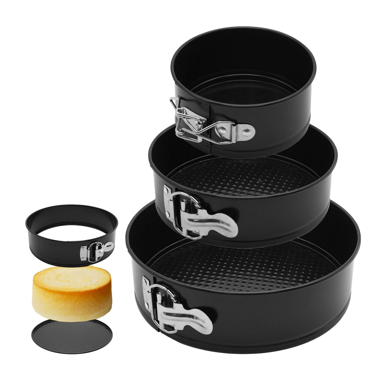 AGIgear Springform Cake Pan Set,Non-Stick Springform Pans Set of 4