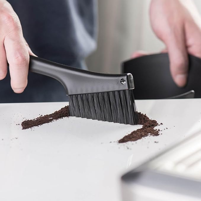 Coffee Machine Cleaning Brushes 2Pcs, Detachable Dusting Bar Espresso Coffee Machine Grinder Cleaning Brushes, Two Head Brushes for Bean Grain Coffee Tool Tabletop Barista Home Kitchen Dual Purpose