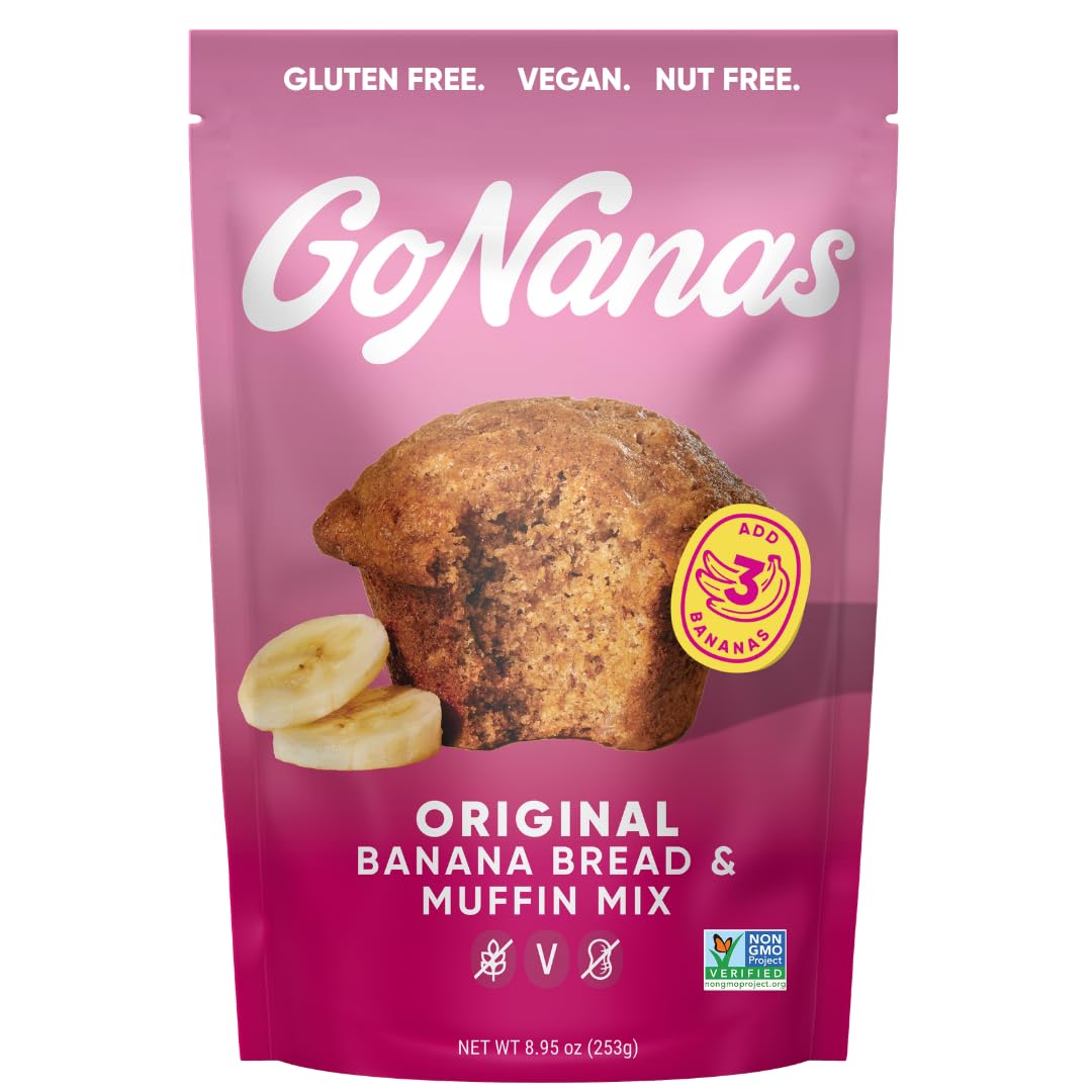 GoNanas Salted Caramel Banana Bread & Muffin Mix, Gluten Free Vegan, 1 Pack
