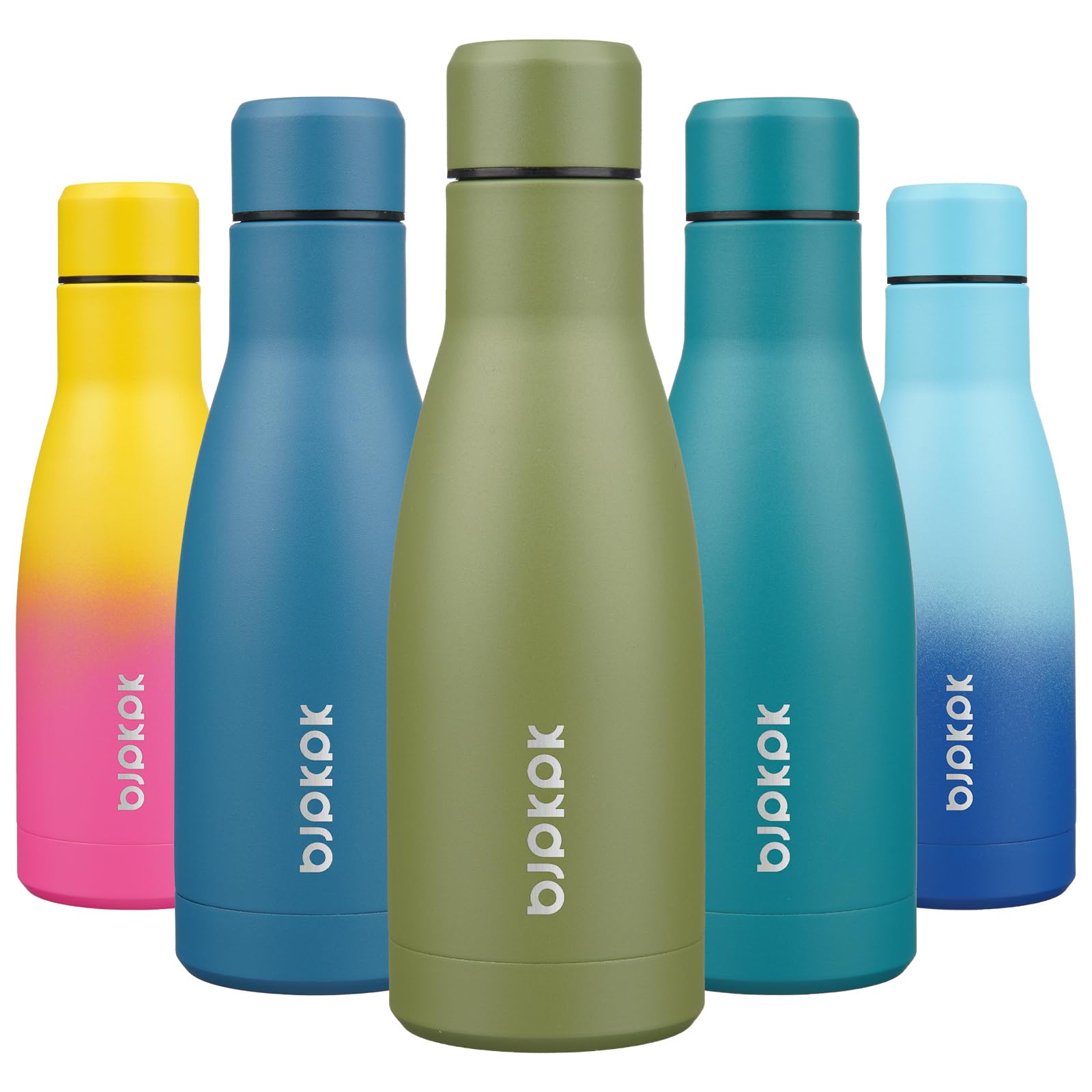 BJPKPK 12 oz Small Mini Water Bottle, Insulated Stainless Steel Flask