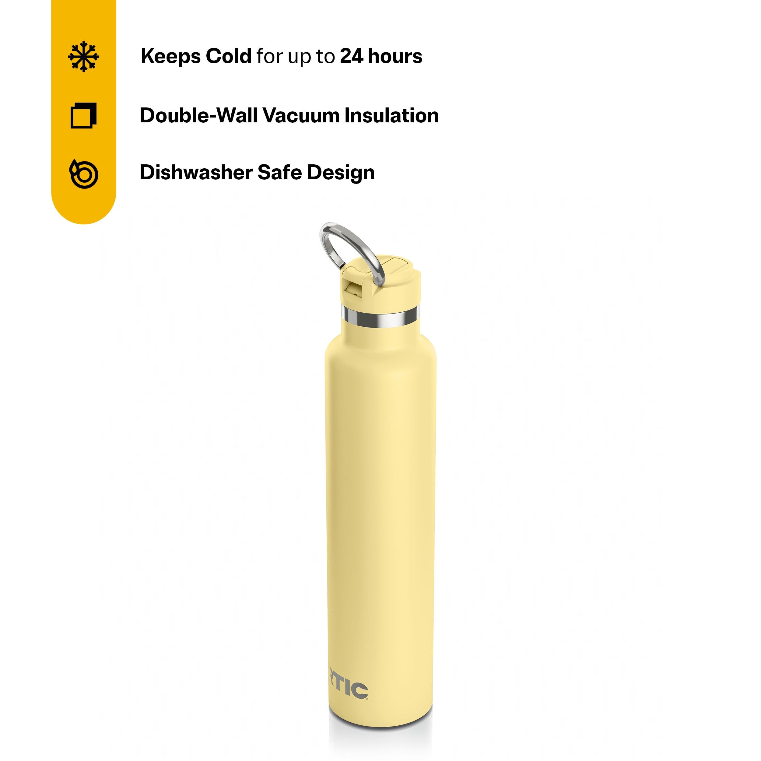RTIC 26oz Journey Water Bottle, Ceramic Lined, Sunlight