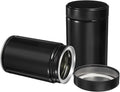 uxcell 2Pcs Round Tea Canisters, 5" x 3" Airtight Metal Tea Containers for Loose Tea, Coffee Beans, Spices - Durable, Compact, and Stylish Storage Tea Tin (Black)