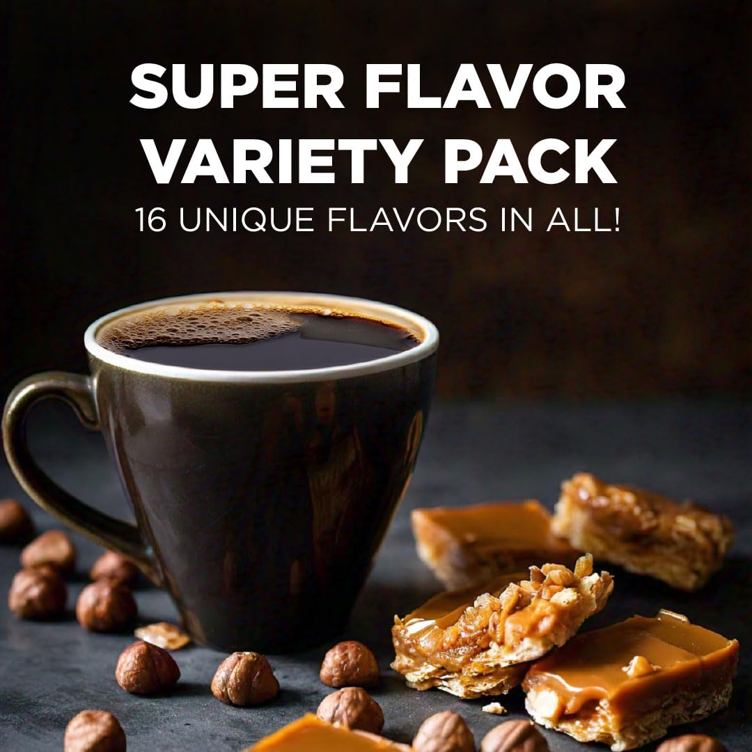 Maud's Super Flavored Coffee Pods Variety Pack, 80ct, 16 Assorted Flavors