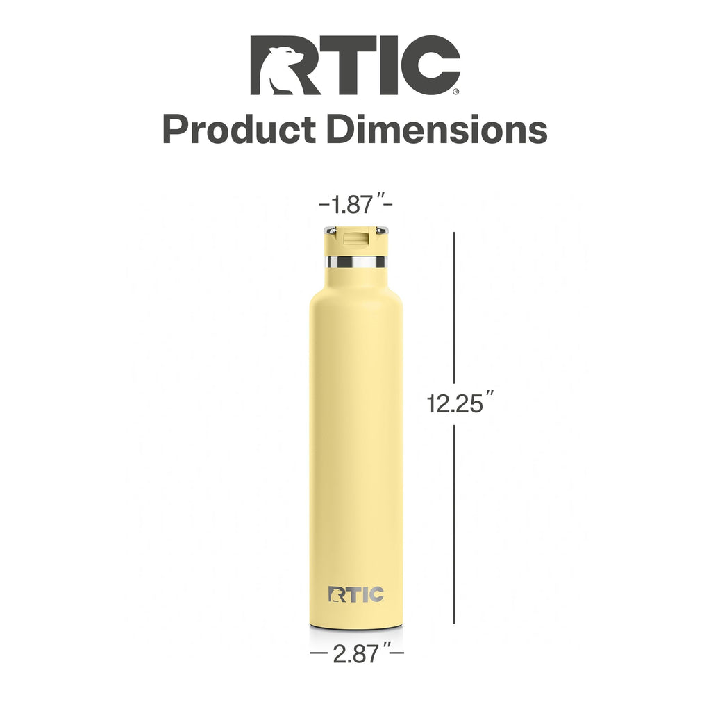 RTIC 26oz Journey Water Bottle, Ceramic Lined, Sunlight