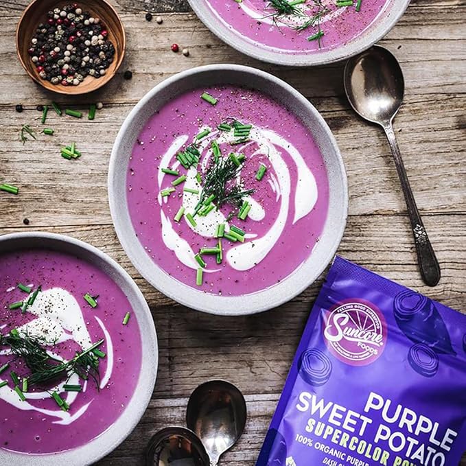 Suncore Foods Purple Sweet Potato Powder, Purple Food Coloring Powder, Gluten-Free, Non-GMO, 16oz (1 Pack)