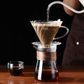 Pour Over Coffee Maker Set, Drip Coffee Maker, Included Borosilicate Glass Coffee Carafe & Coffee Dripper & 50 Pcs Size 02 Paper Filter, 16oz(500ml) (Clear Set)