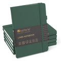 &And Per Se Lined Notebooks Bulk 5-Pack, A5 Hardcover Journal, 160 Pages 100gsm Thick Paper, Classroom Supplies for Students, Teachers, College Ruled Notebooks for School Office (Green)