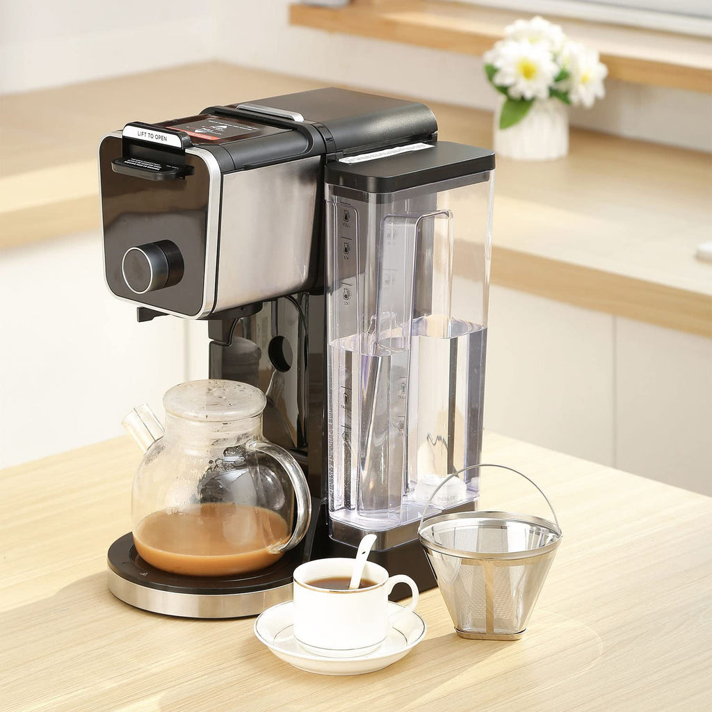 MJULY Reusable #4 Cone Coffee Filters for Ninja Dual Brew Pro Coffee Makers,Compatible with Ninja CFP301 CFP201,8-12 Cup Stainless Steel Basket