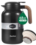 68 Oz Thermal Coffee Carafe, Stainless Steel Insulated Vacuum Coffee Carafes For Keeping Hot, 2 Liter Carafe for Hot Liquids (Matte Black)