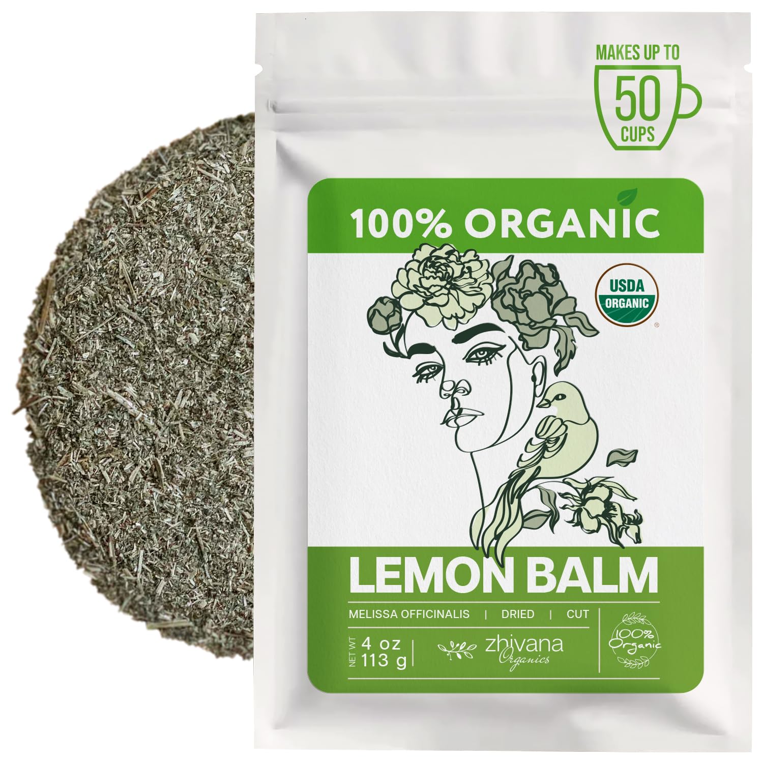 Organic Lemon Balm Leaves 4oz - Lemon Balm Tea - Tolonjil - Stress, Sleep