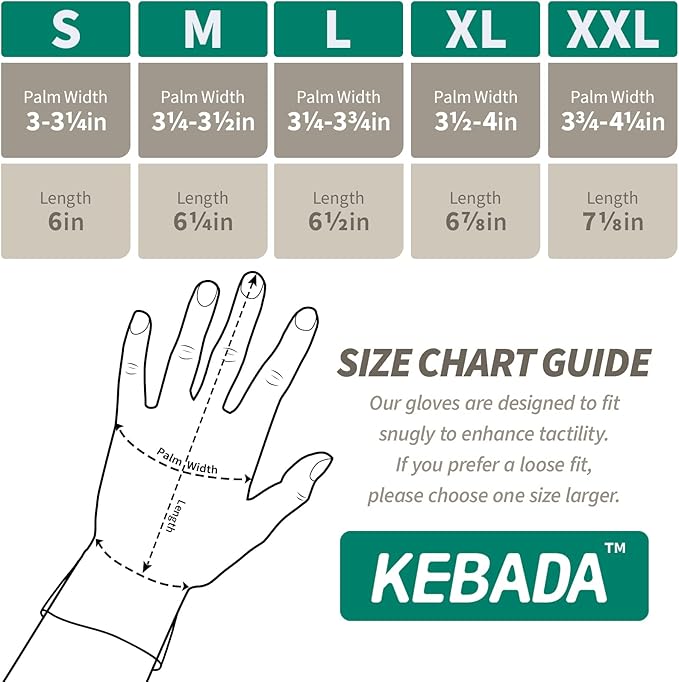 Kebada W2 Work Gloves for Men and Women, Nitrile Coated Working Gloves for Gardening, Construction, Warehouse, Safety Gloves for Work in Yard and Outdoors, 6 Pairs, XL