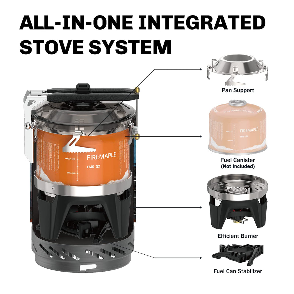 Fire-Maple Fixed Star X2 Backpacking Camping Stove System, Black,22oz