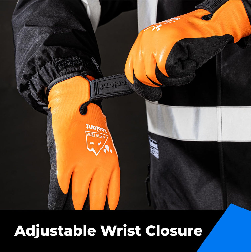 toolant 100% Waterproof Winter Work Gloves, Thermal Insulation with Grip