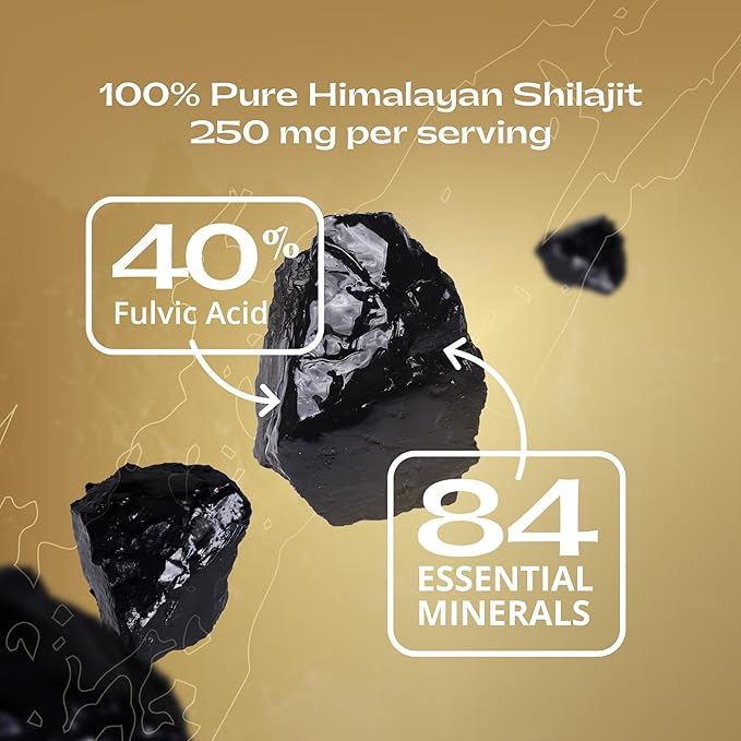 Colombian Coffee with Shilajit – Medium Roast Organic Ground Coffee, Energy & Immunity Boost, 250mg Himalayan Shilajit per Serving, 16 Servings