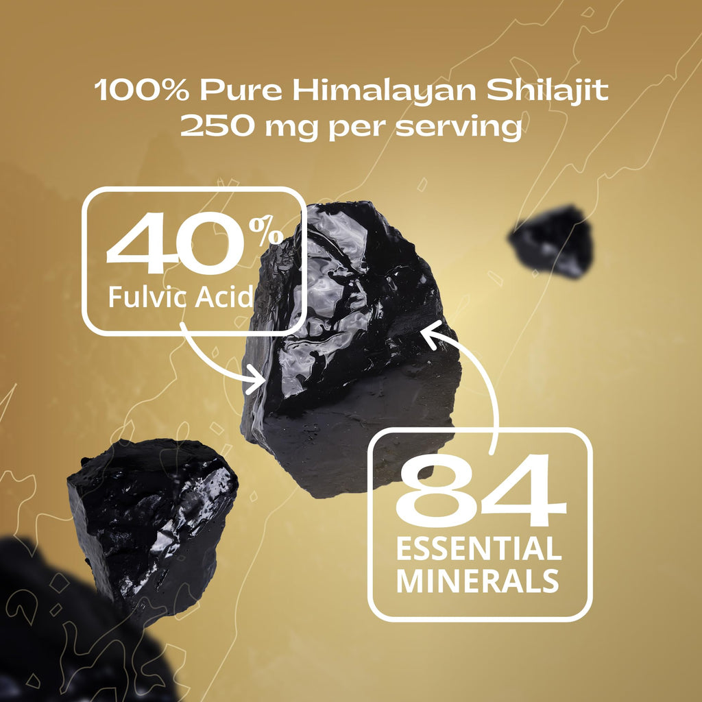 Colombian Coffee with Shilajit – Medium Roast Organic Ground Coffee, Energy & Immunity Boost, 250mg Himalayan Shilajit per Serving, 16 Servings