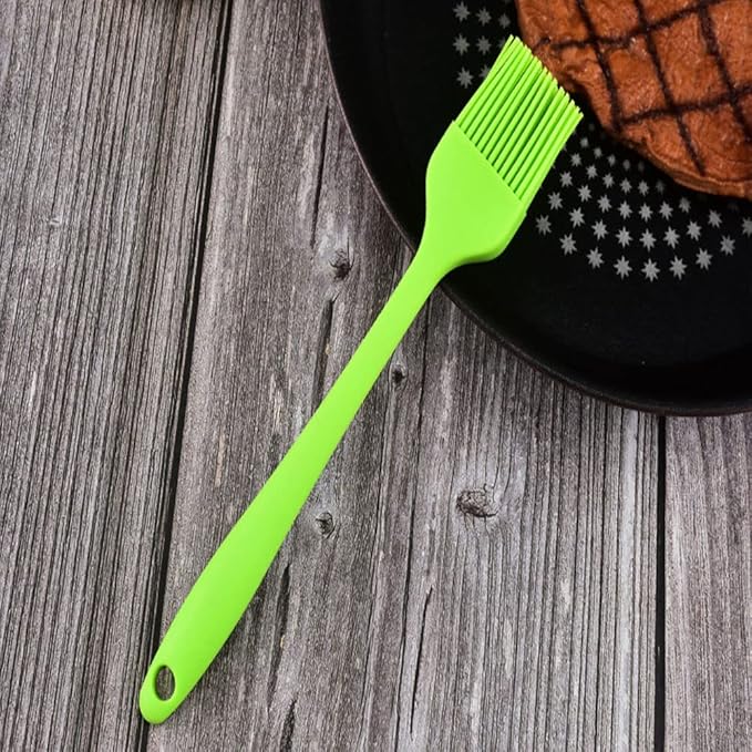 Silicone brush， BBQ/Pastry Basting Brushes,Silicone Cooking Grill Barbecue Baking Pastry Oil/Honey/Sauce Brush (7 PCS,red)