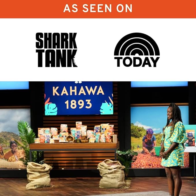 Kahawa 1893 Whole Bean Coffee Medium Roast Safari Blend 24 Oz - As Seen on Shark Tank, High Antioxidants, Naturally Sweet, Organically Grown, Ethically & Sustainably Sourced