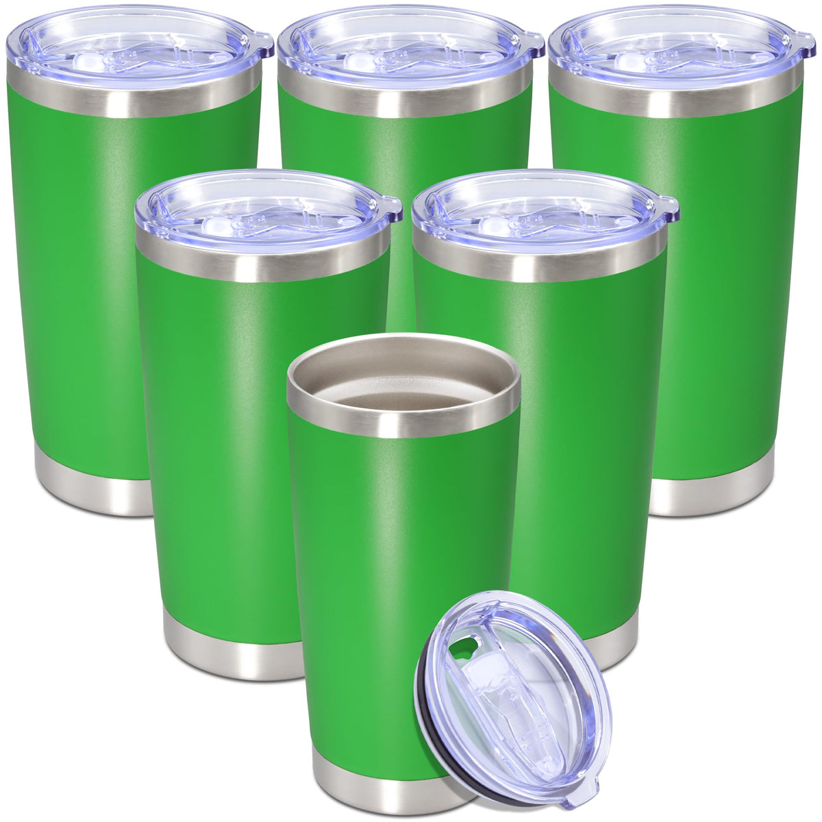 20 oz Tumbler Insulated Tumblers Stainless Steel Coffee Mug,Black 12PCS