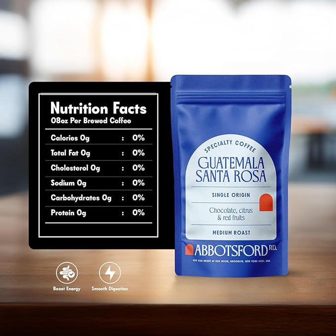 Guatemala Santa Rosa Ground Coffee Medium Roast, Holiday Flavored Coffee with Chocolate, Citrus & Red Fruit Notes, Specialty 12 oz Bag, Perfect for Coffee Lovers