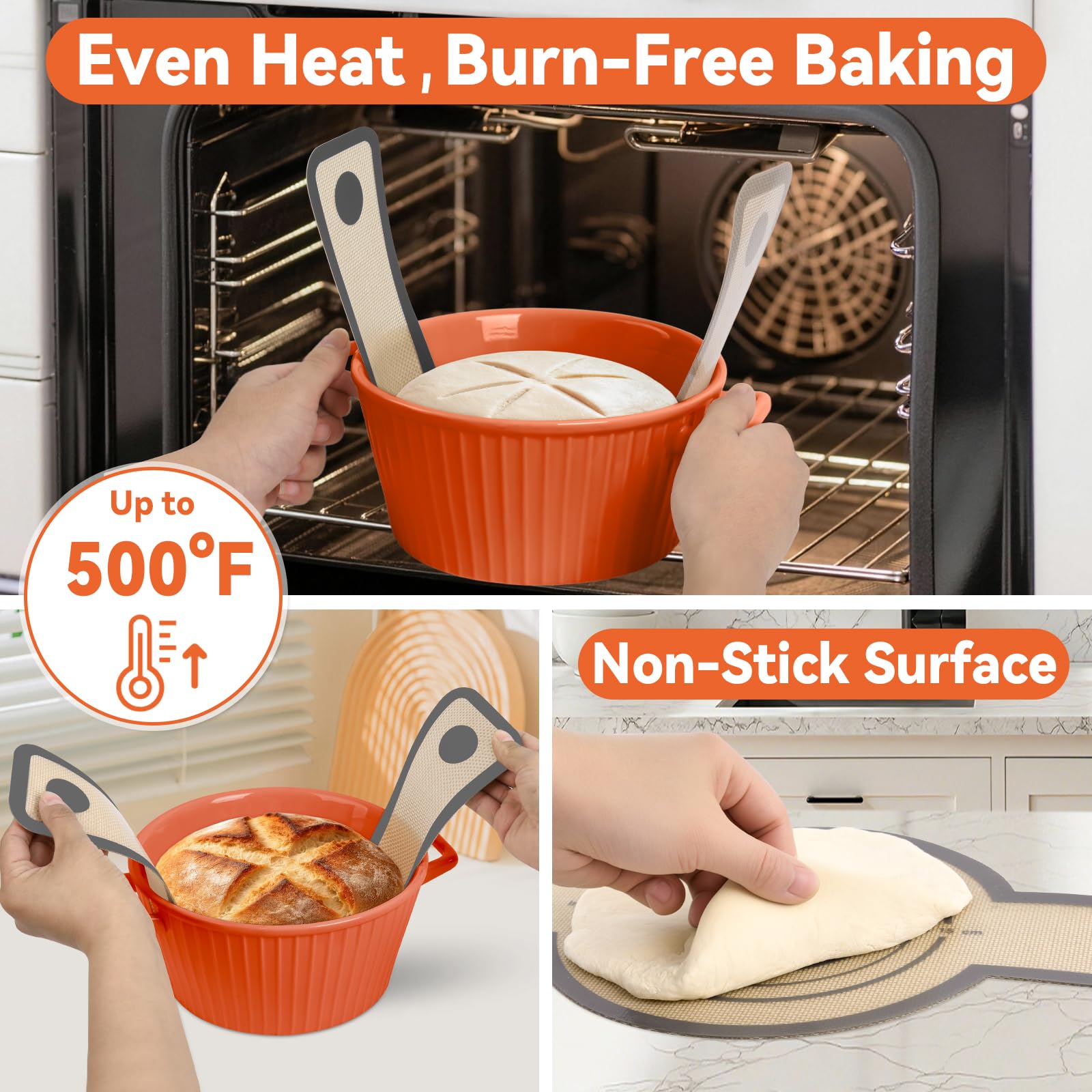 Sharmila 2Pc Silicone Bread Sling for Dutch Oven Sourdough Baking Tools