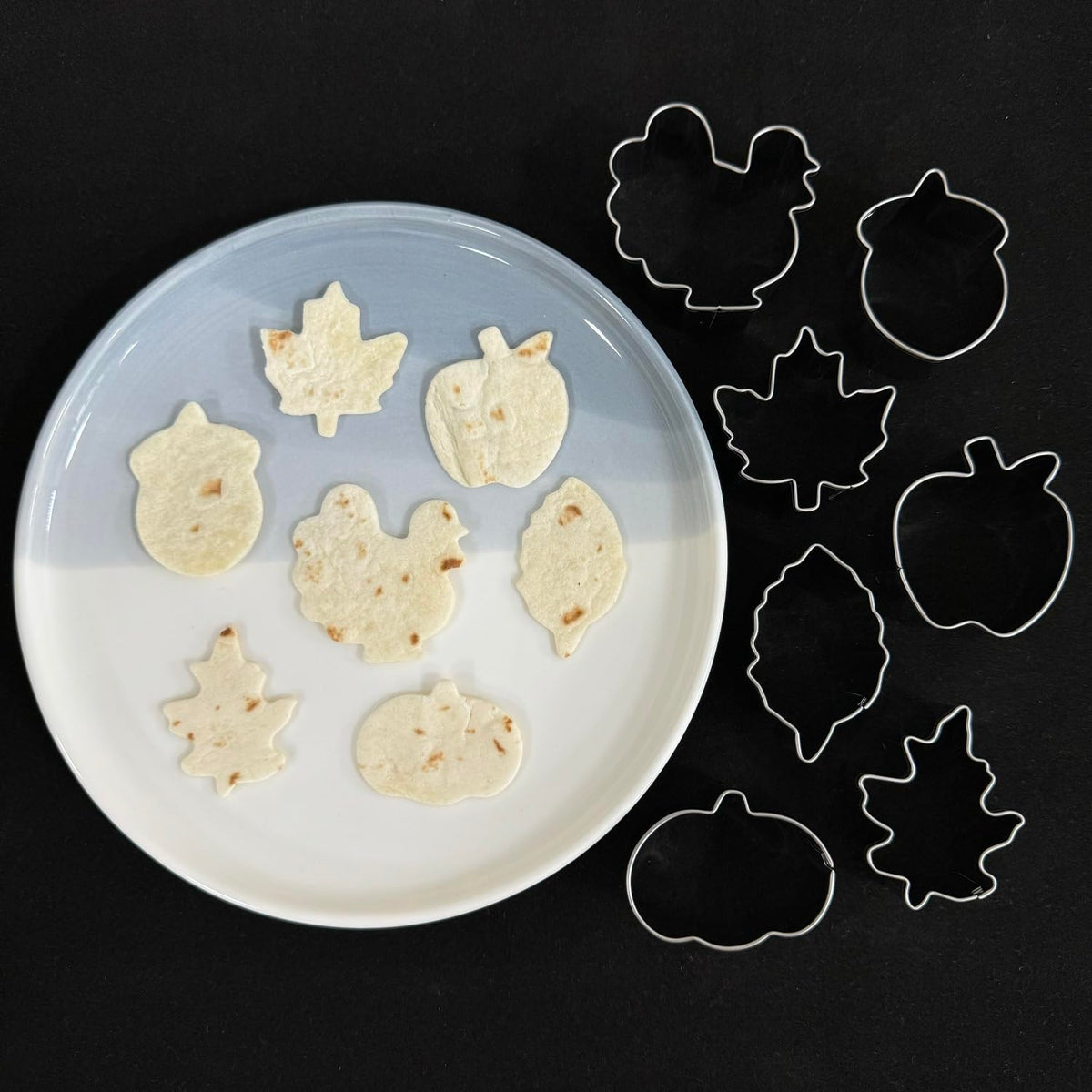 Auktosmn 7 Pcs Mini Fall Cookie Cutter Set, 2.0 Inch, Dishwasher Safe