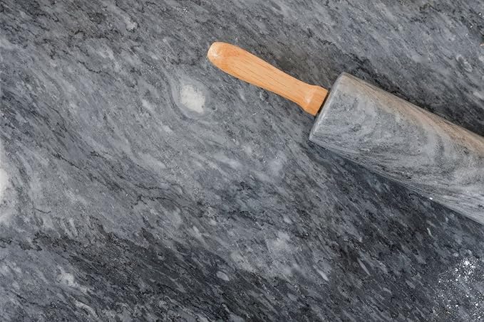 JEmarble Pastry Board 16x24 inch(Gray) with Non-Slip Rubber Feets for Stability Perfect for Keep the Dough Cool and Chocolate Tempering(Premium Quality)