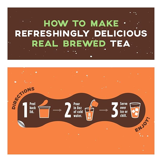 Promise Tea by Java House - Cold-Brewed Tea Concentrate Pods - Ethically Sourced - Mango Black Lightly Sweet Tea - Pack of 12