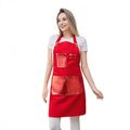 CapeshionPro Barista Tools Apron for Women Hairstylists Servers Waterproof Canvas Kitchen Apron with 3 Pockets for Cooking Gardening, Black
