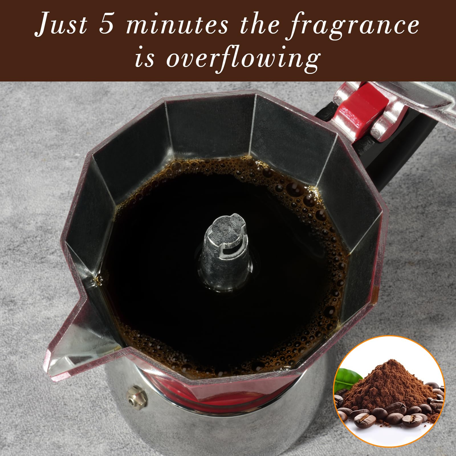 LAOION Stovetop Espresso Maker, 6Cup Moka Pot, Espresso Machine