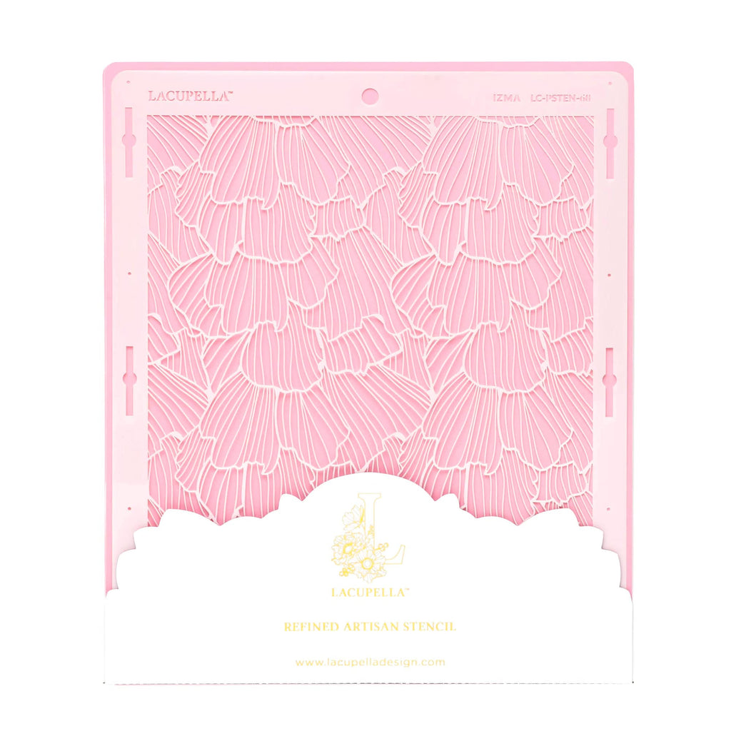 Lacupella Cake Decorating Stencil for Tall Buttercream Cake, Royal Icing, Ganache, Paint, Airbrush (IZMA)