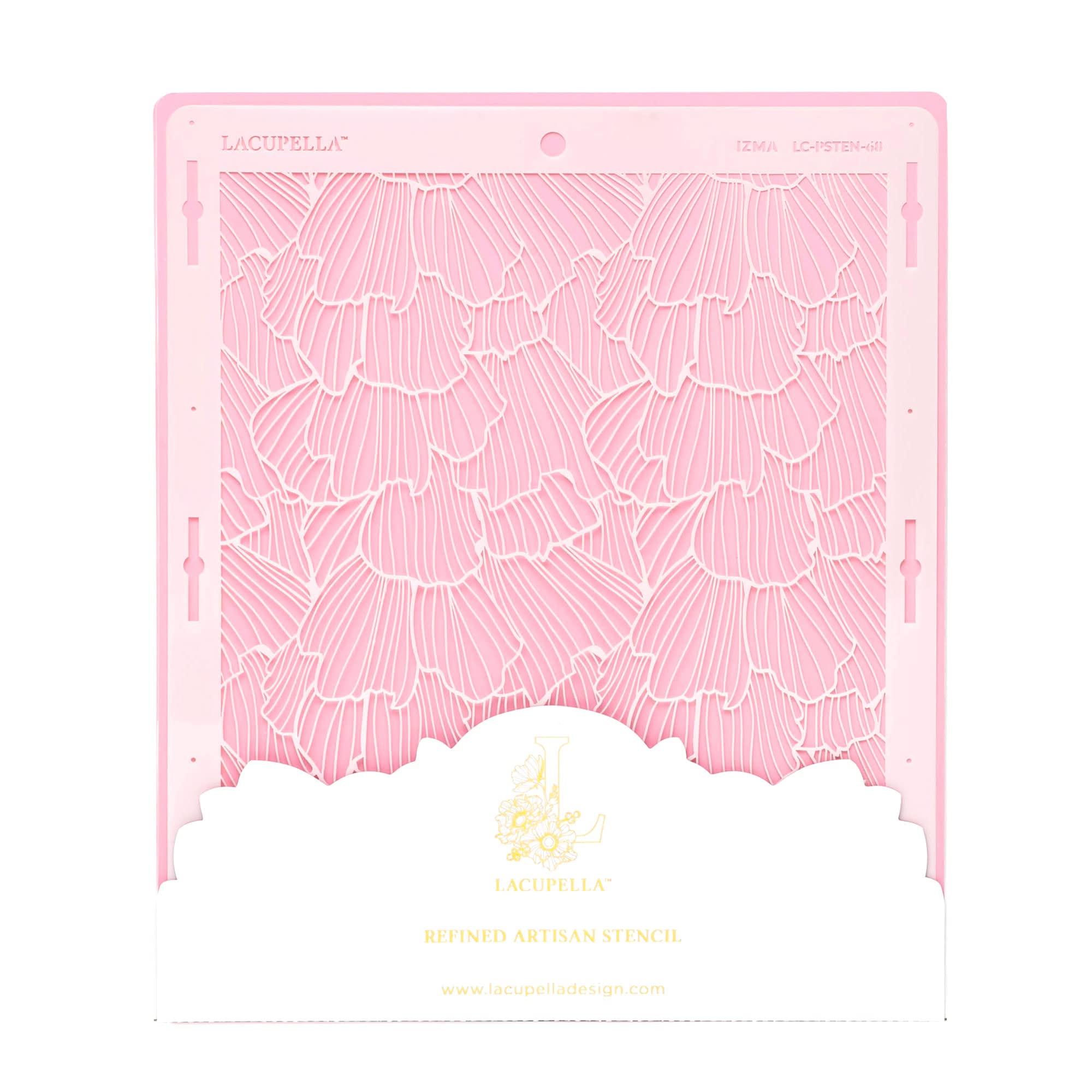 Lacupella Cake Decorating Stencil for Tall Buttercream Cake, Royal Icing, Ganache, Paint, Airbrush (IZMA)