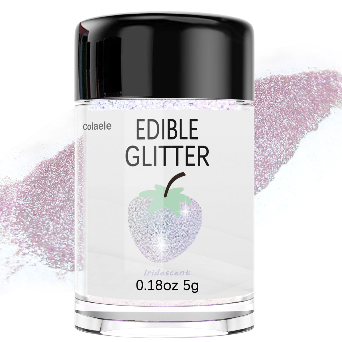 Edible Glitter for Cakes Drinks Luster Dust Set - Colaele 10 Colors Shimmering Disco Glitter Food Grade Metallic Food Coloring Powder Sprinkling for Strawberries, Chocolates, Fondant, Pops, Vegan
