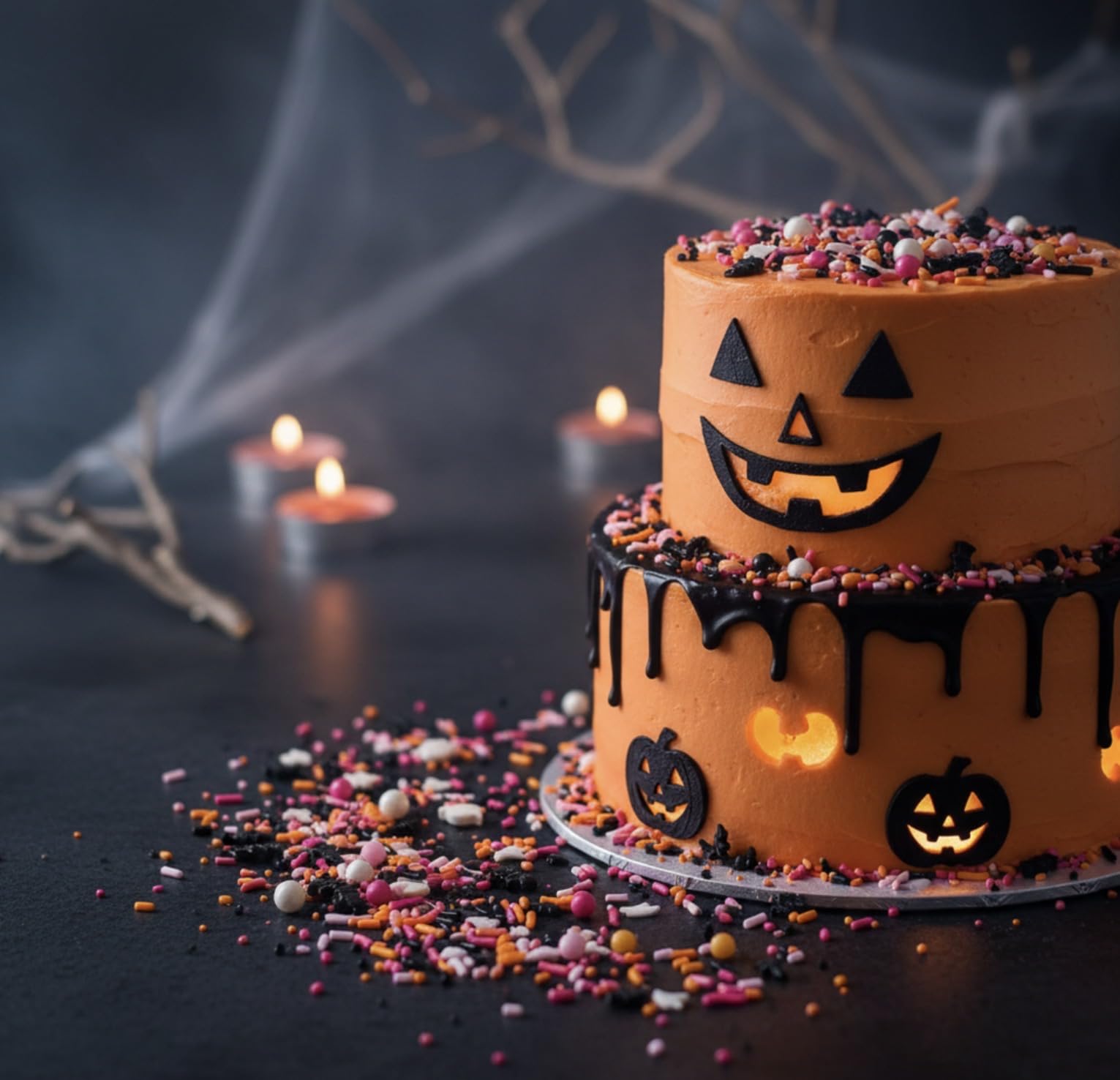 Manvscakes Sprinkles - Themed Sprinkles for Cake Decorating, Sprinkle Mix for Cookies, Ice Cream, Fondant Cake, Caramel Apples, Cupcakes & Other Desserts, Assorted Halloween Sprinkles, 4 oz